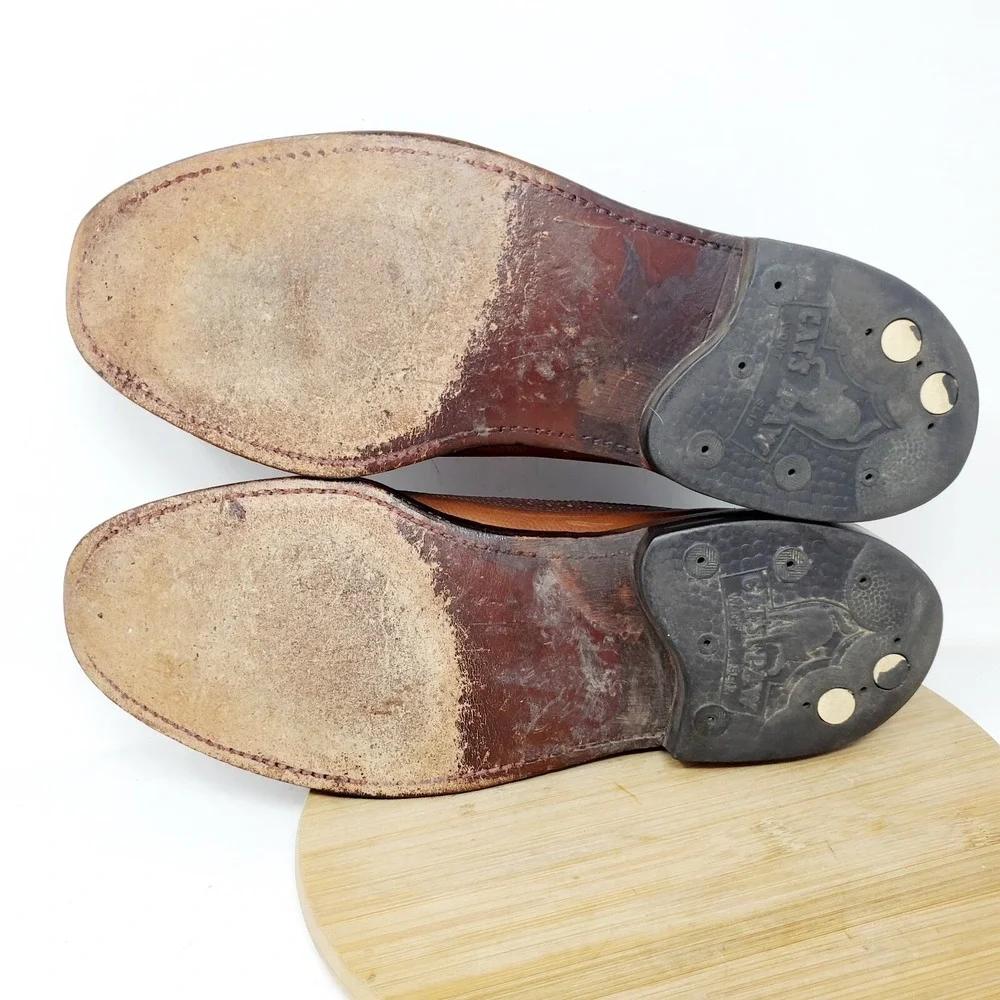 Keith Highlander Shoes Mens 10 Brown Leather Wingtip Longwing Full‎ Brogue Derby